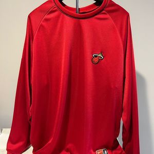 Nike Miami Heat NBA Warm-Up Long Sleeve Shirt Unisex Adult XL Red